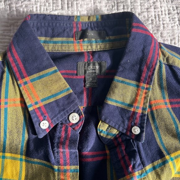 J. Crew Oxford, Plaid (men's small) - Picture 2 of 3
